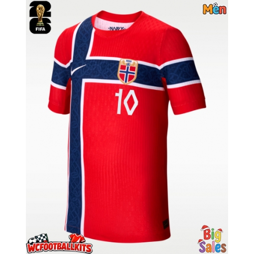 Norway Martin Odegaard #10 Replica Home Stadium Shirt World Cup 2026 Short Sleeve